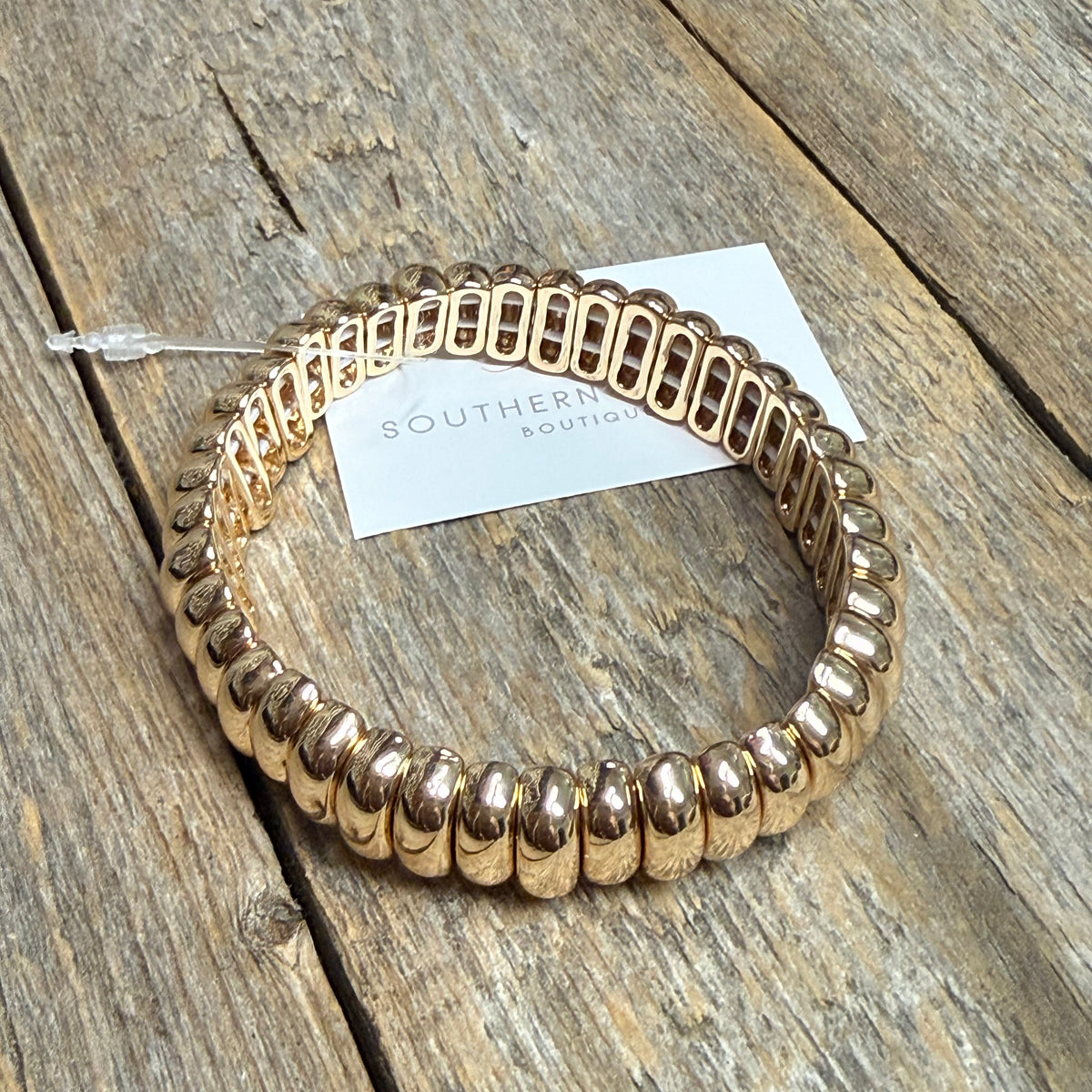 Metal Stretch Bracelet | Gold