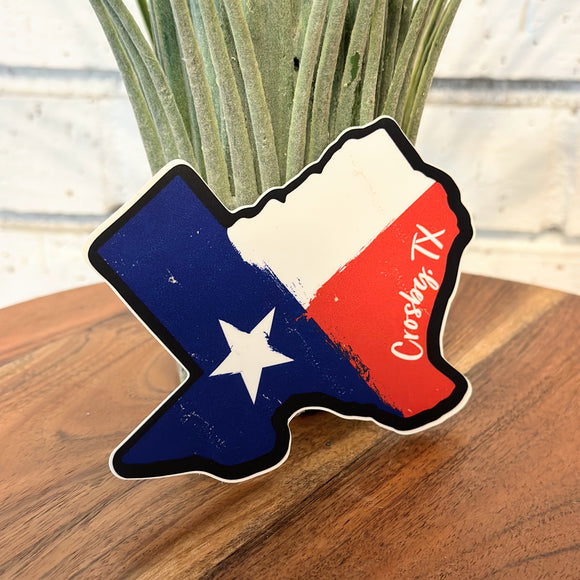 Crosby Texas Flag | Sticker