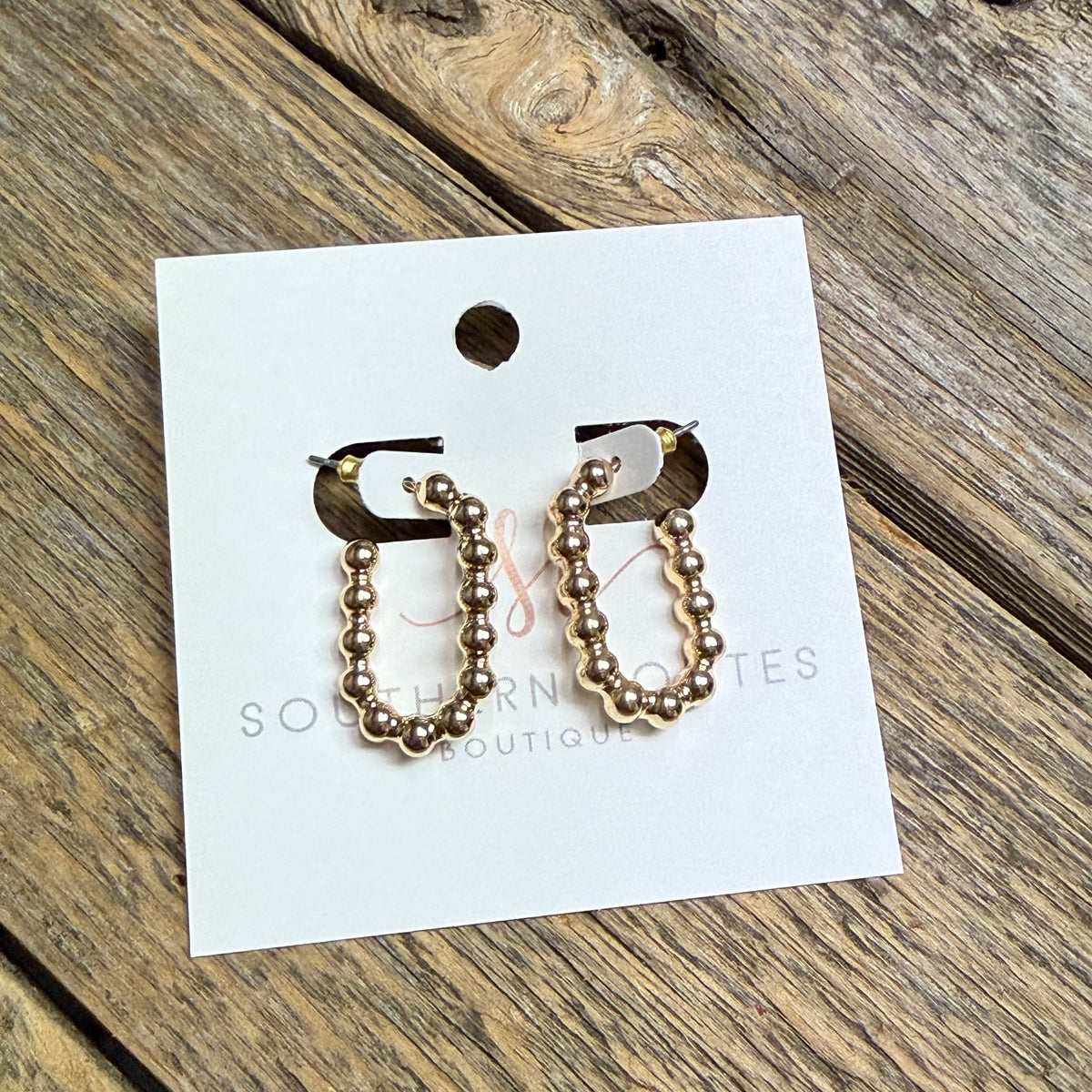 Textured Huggie Earrings | Gold