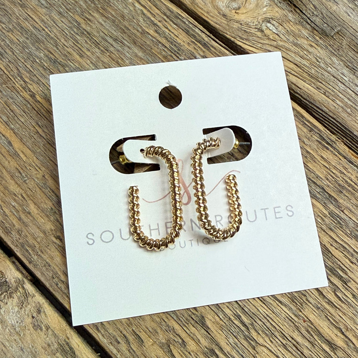 Textured Huggie Earrings | Gold