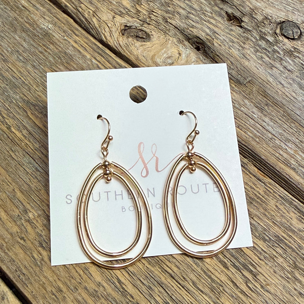 Layered Oval Earrings | Gold