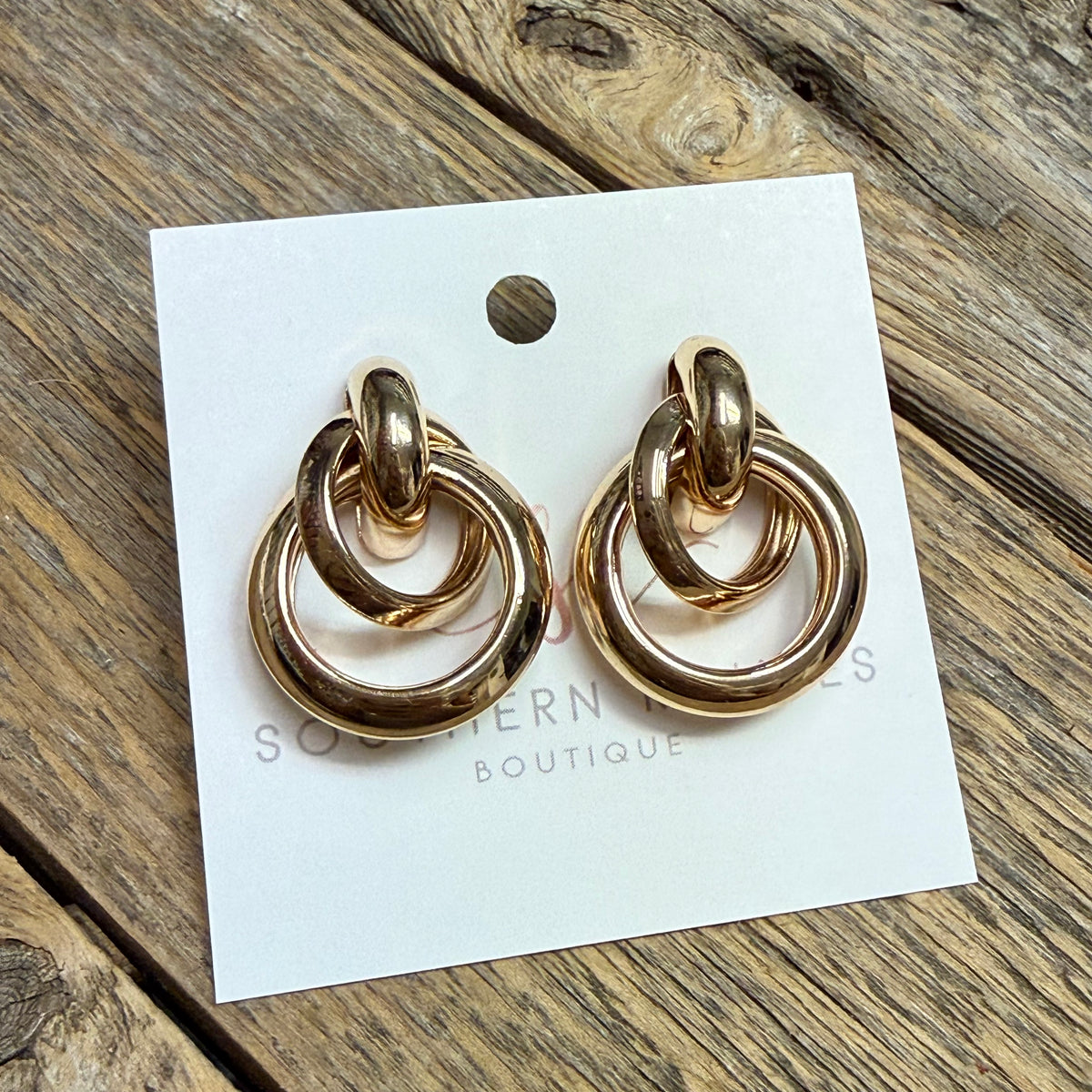 Twisted Knot Earrings | Gold