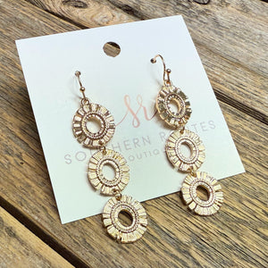 Metal Fringe Earrings | Gold
