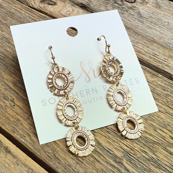 Metal Fringe Earrings | Gold
