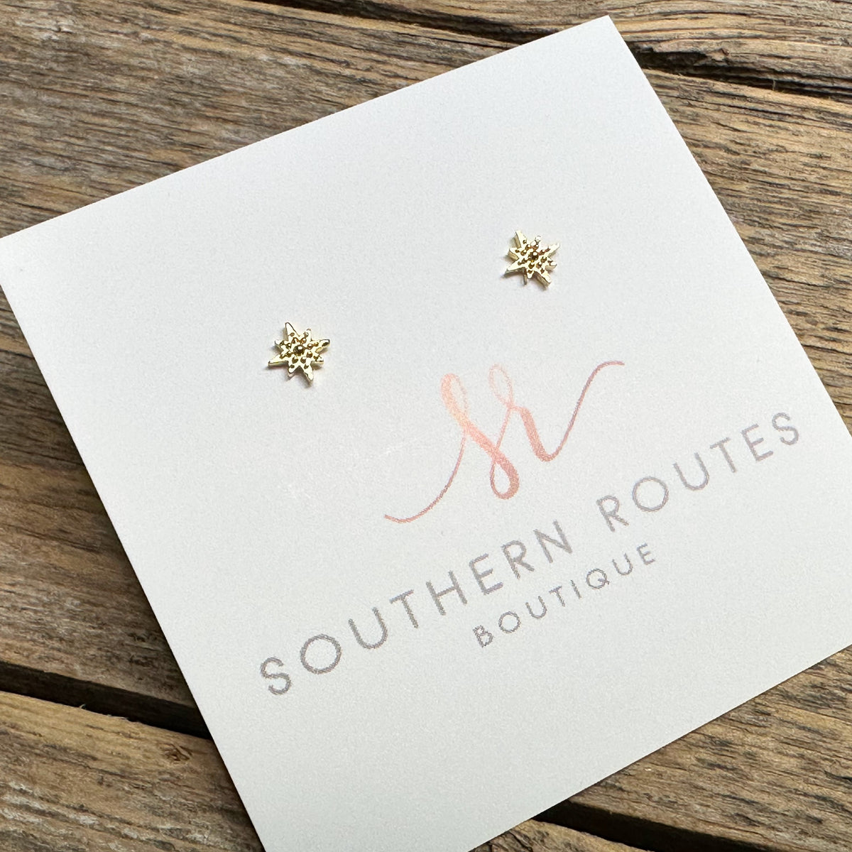 Celestial Star Petite Stud Earrings | 18K Gold Dipped