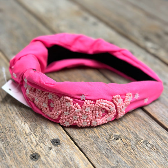 Embellished Knot Headband | Pink Howdy