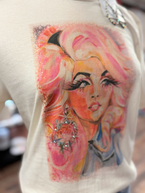Sweet Dolly Tee w/ Bling Crystals | Natural
