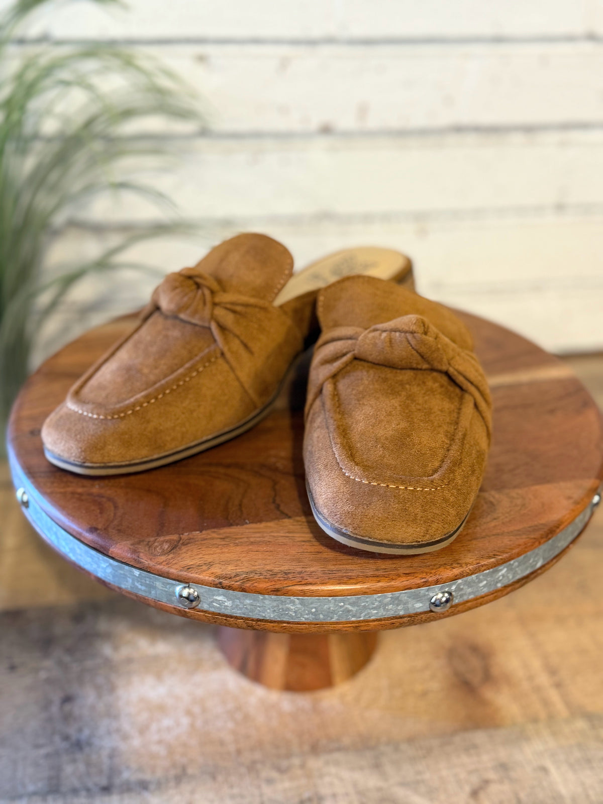 The Sheena Mule Loafers | Camel Suede