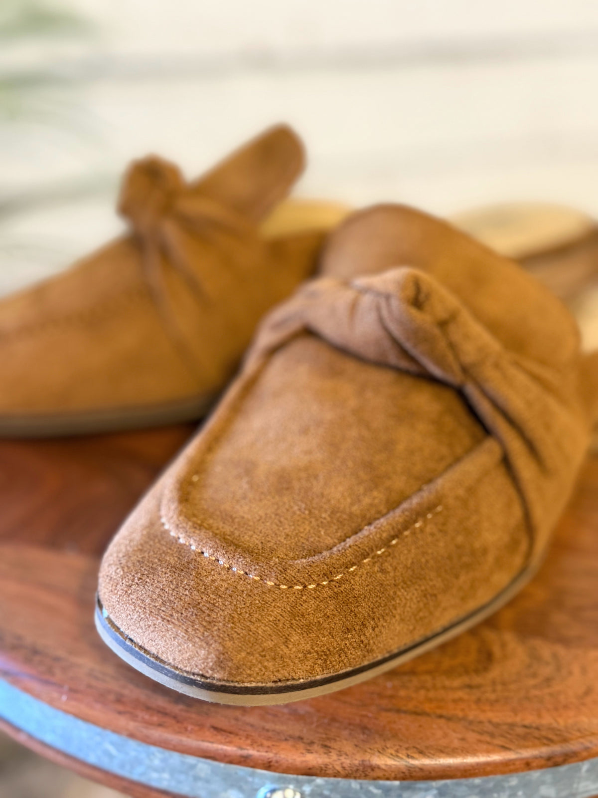 The Sheena Mule Loafers | Camel Suede