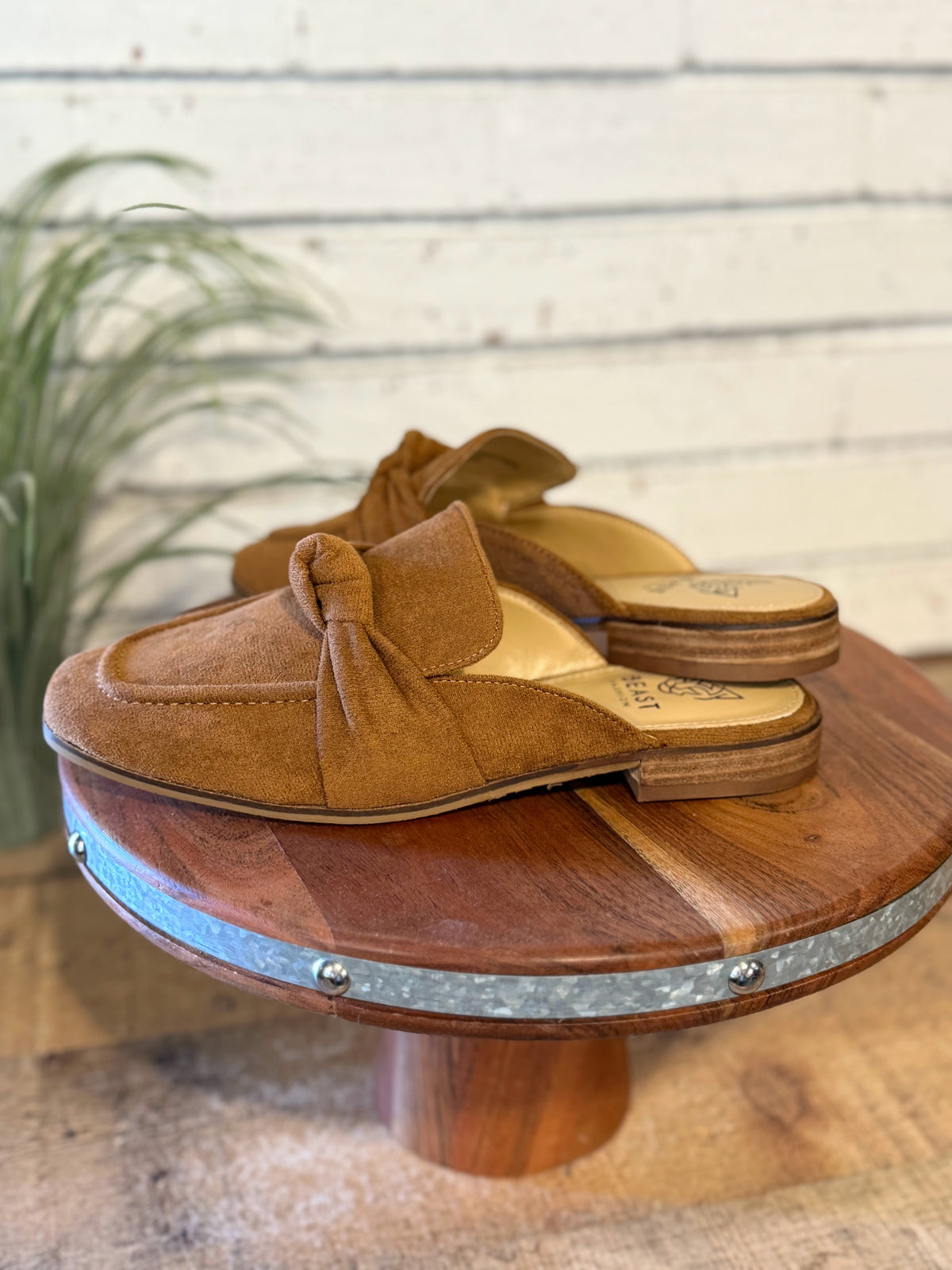 The Sheena Mule Loafers | Camel Suede