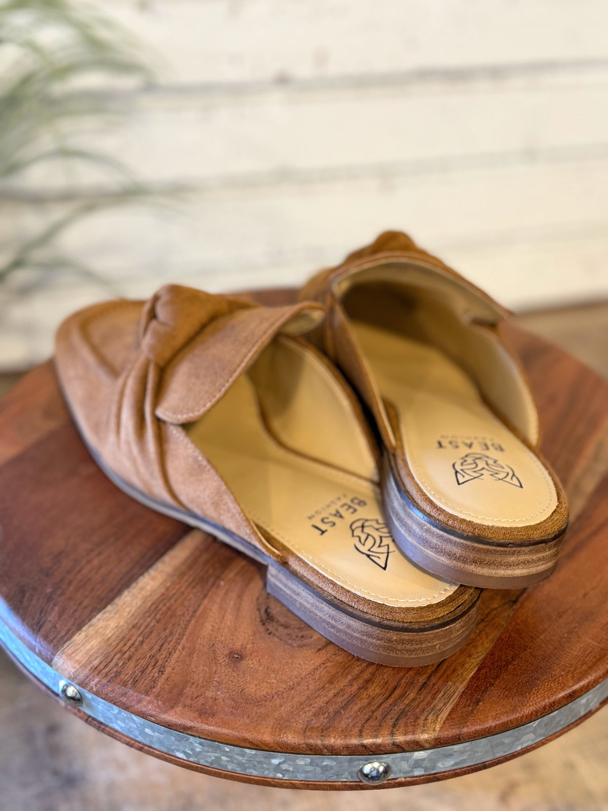 The Sheena Mule Loafers | Camel Suede