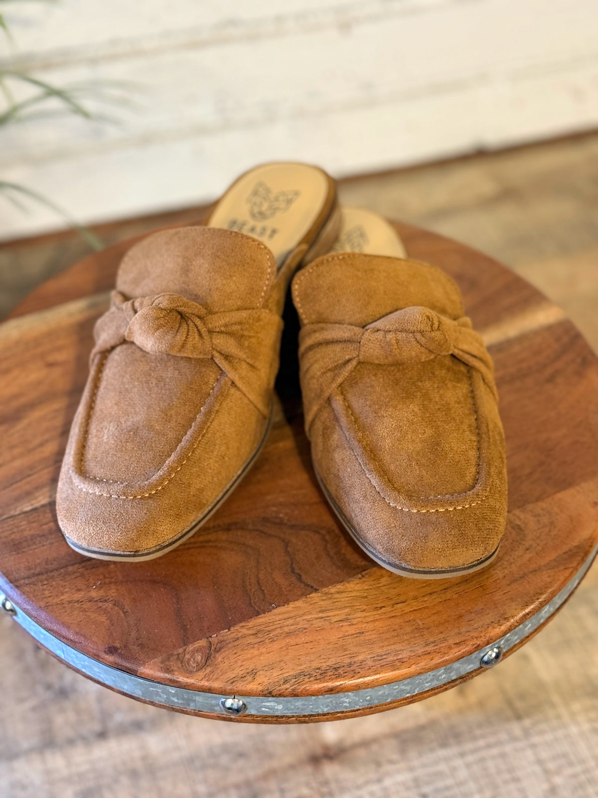 The Sheena Mule Loafers | Camel Suede