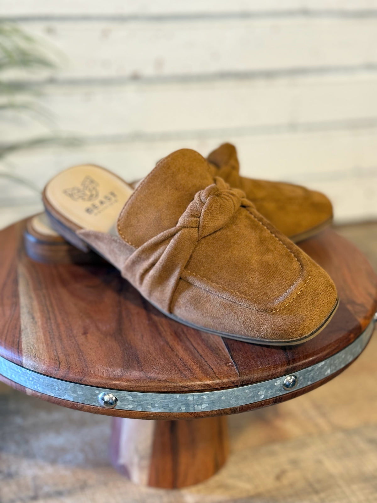 The Sheena Mule Loafers | Camel Suede