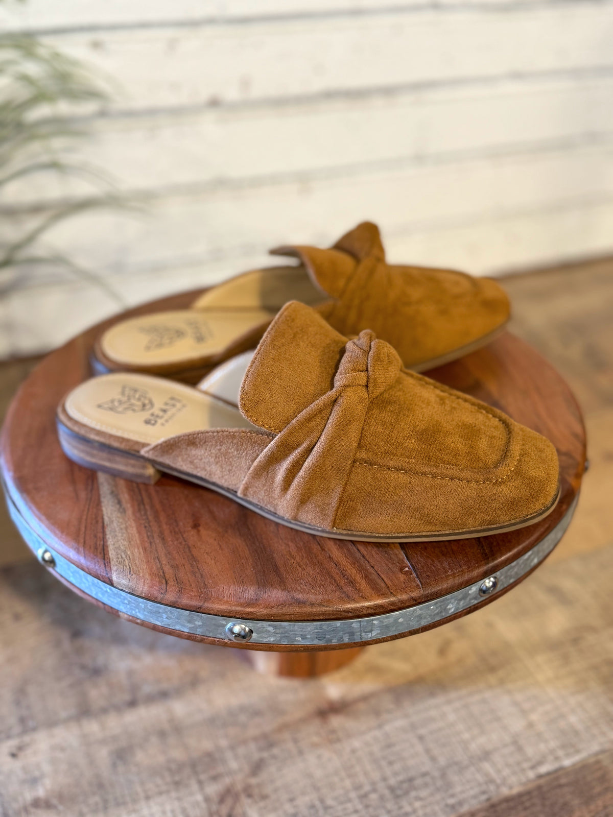 The Sheena Mule Loafers | Camel Suede