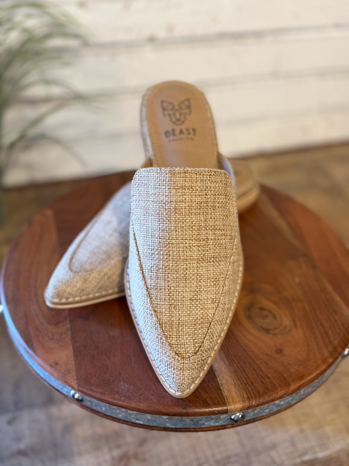 The Grim Textured Mule Loafers | Natural