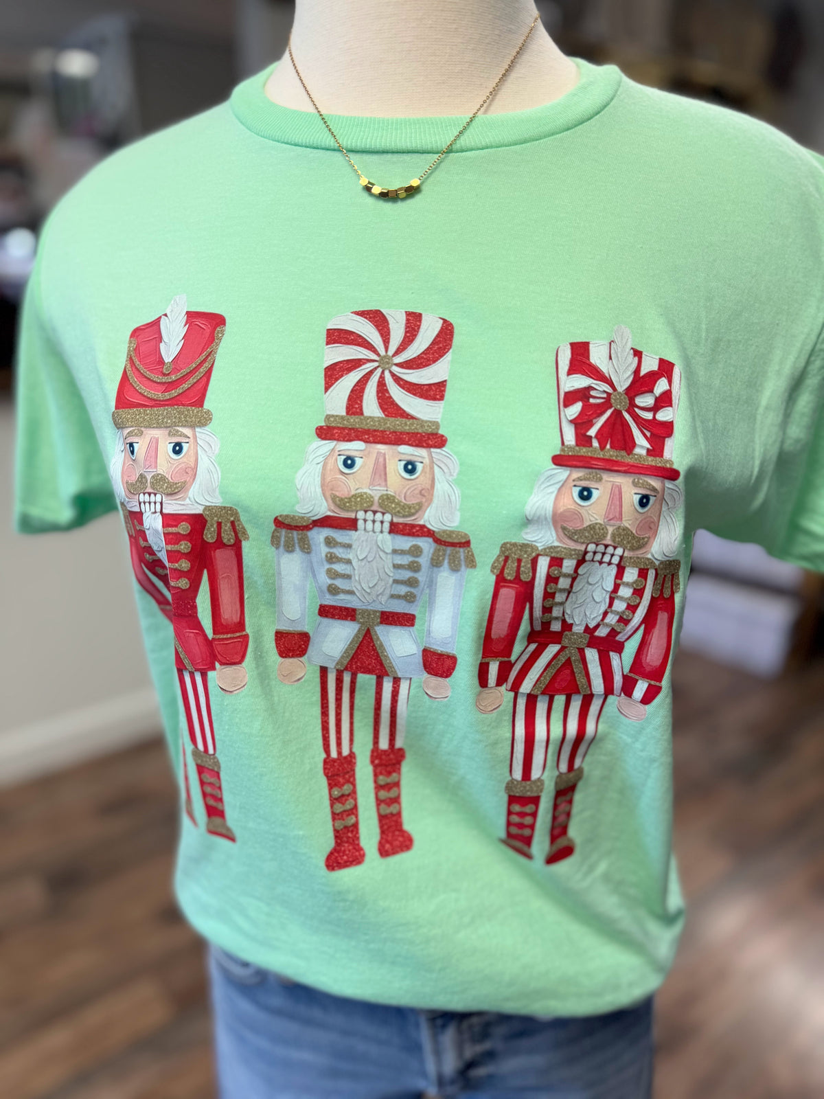 Nutcracker Red Trio Tee | Mint Green