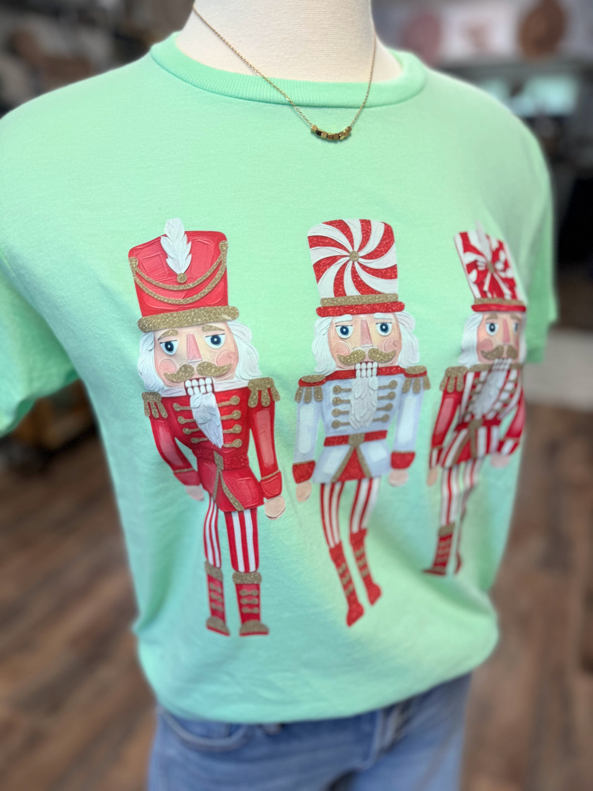 Nutcracker Red Trio Tee | Mint Green