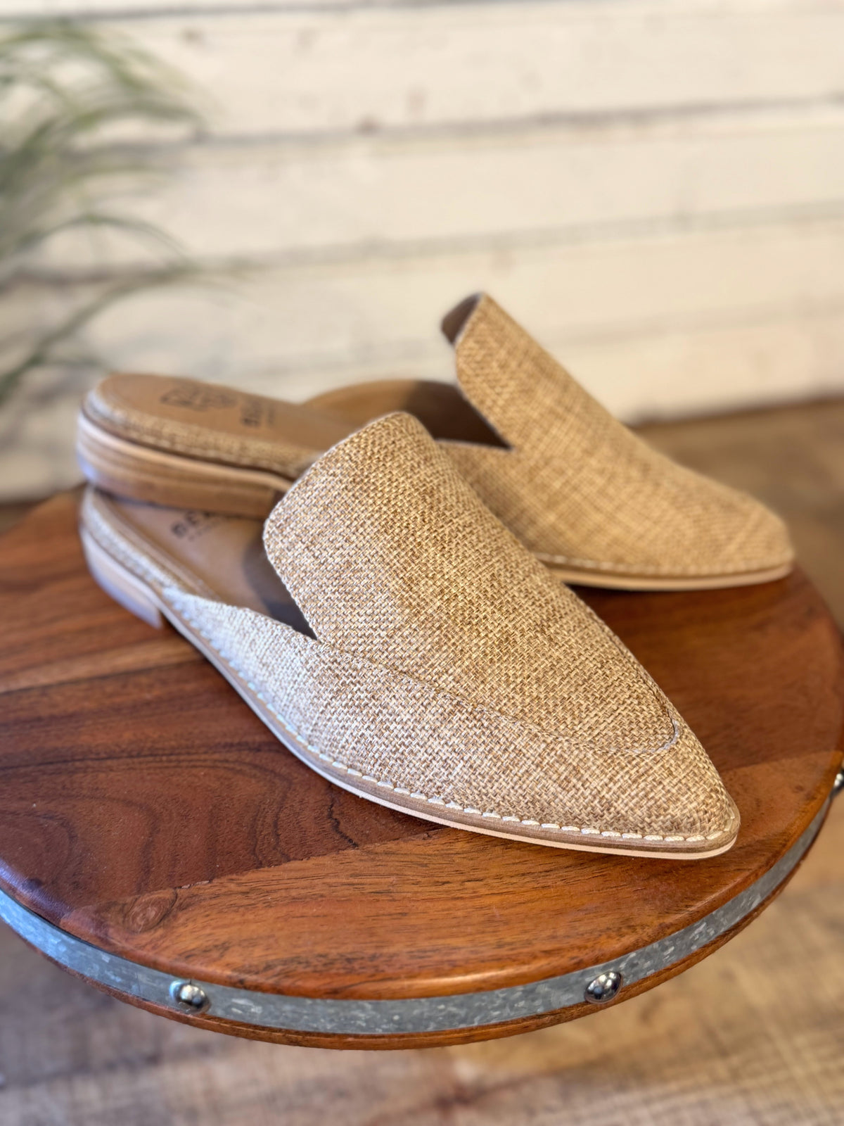 The Grim Textured Mule Loafers | Natural