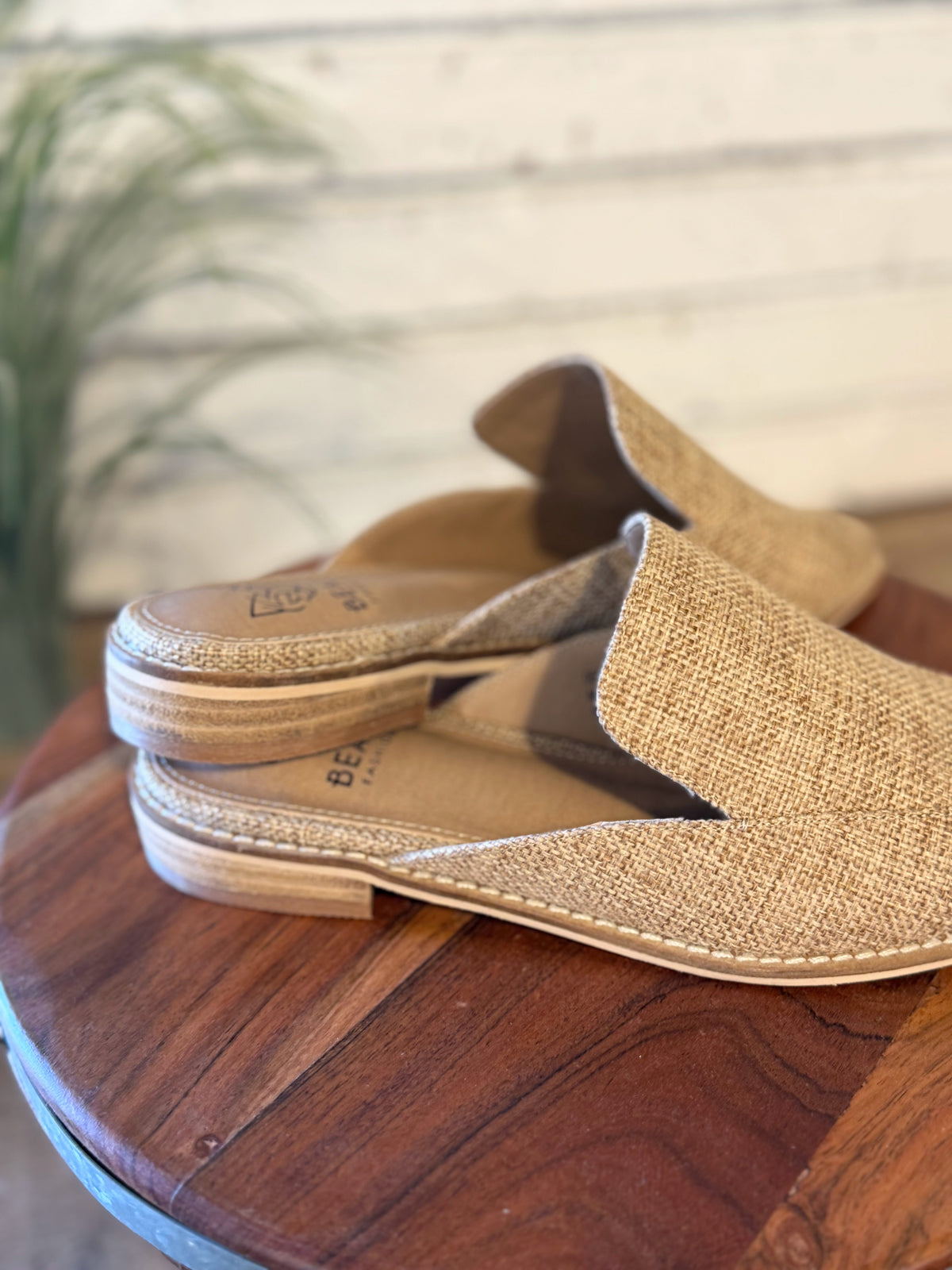 The Grim Textured Mule Loafers | Natural