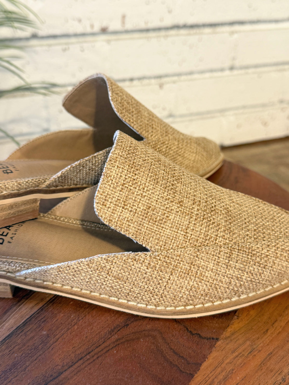 The Grim Textured Mule Loafers | Natural