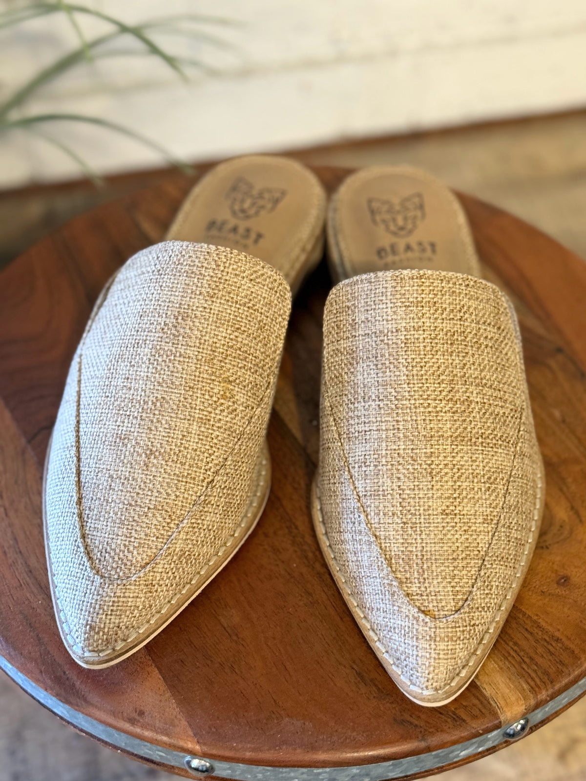 The Grim Textured Mule Loafers | Natural