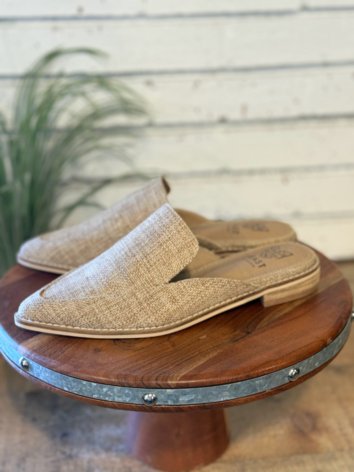 The Grim Textured Mule Loafers | Natural