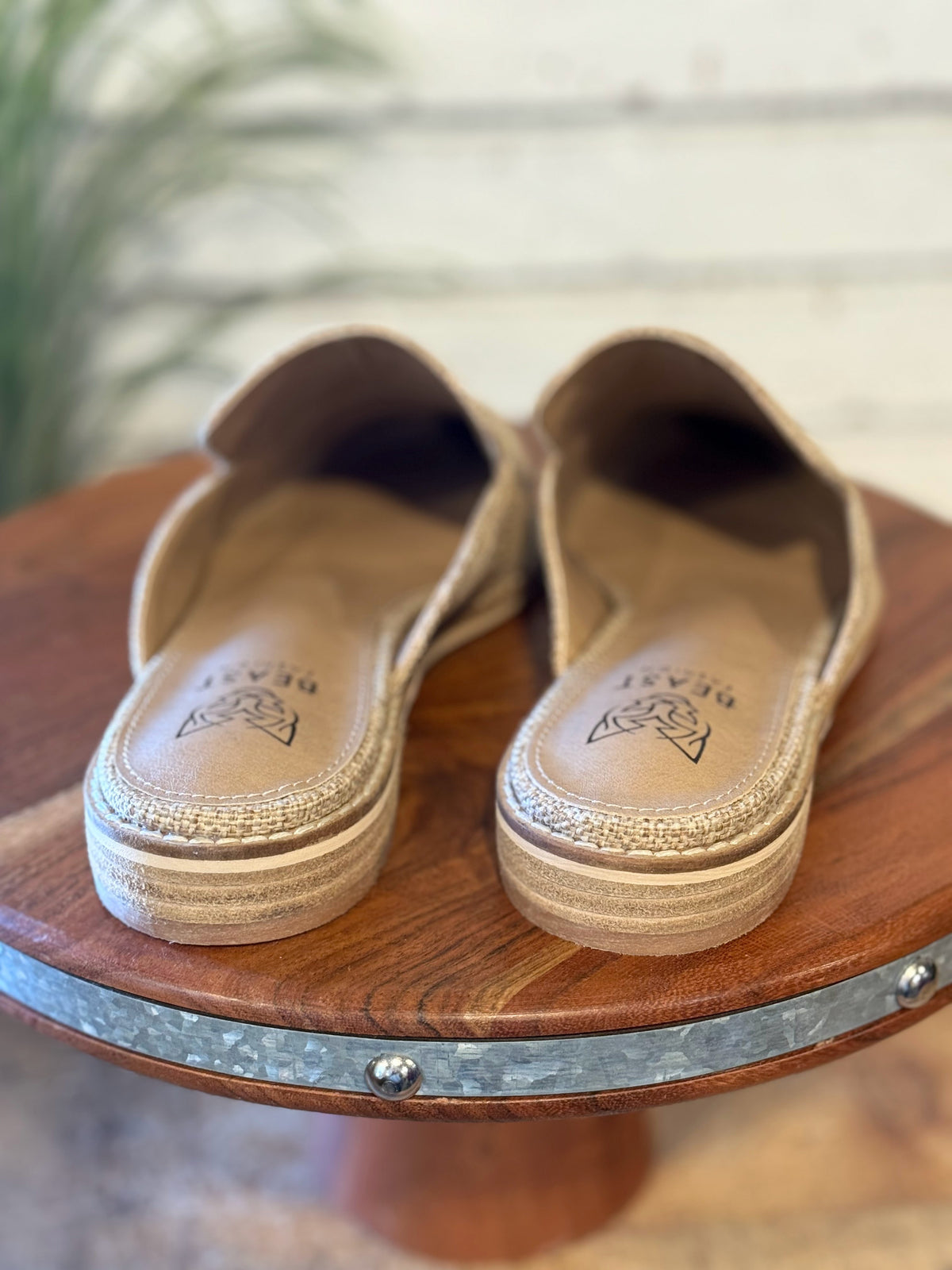 The Grim Textured Mule Loafers | Natural