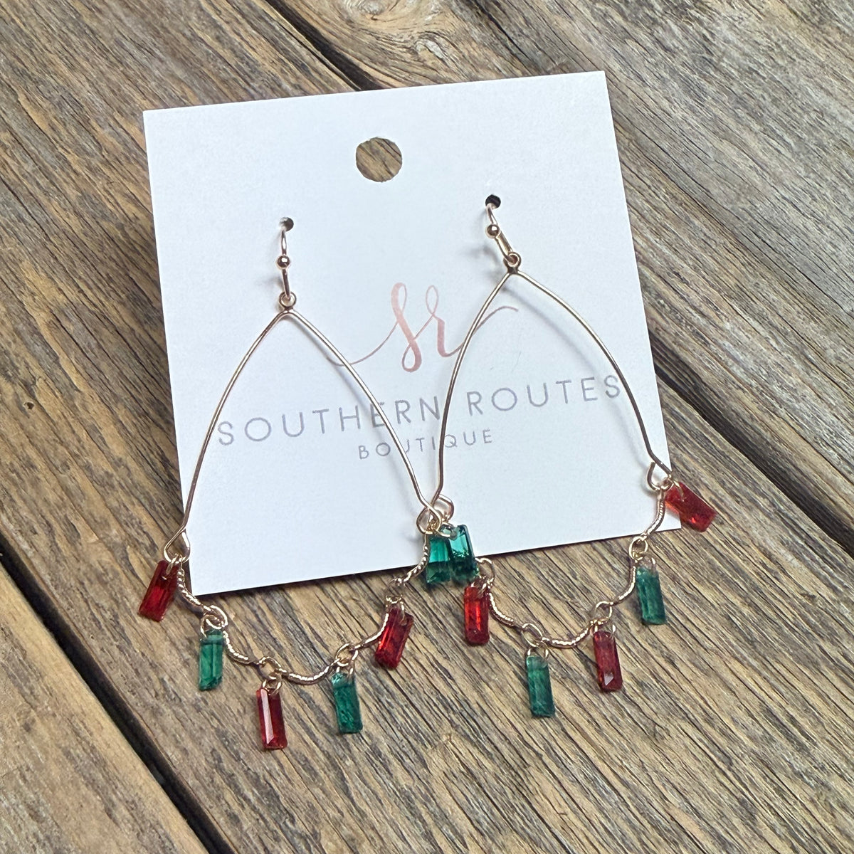 Dangle Christmas Earrings | Red/Green