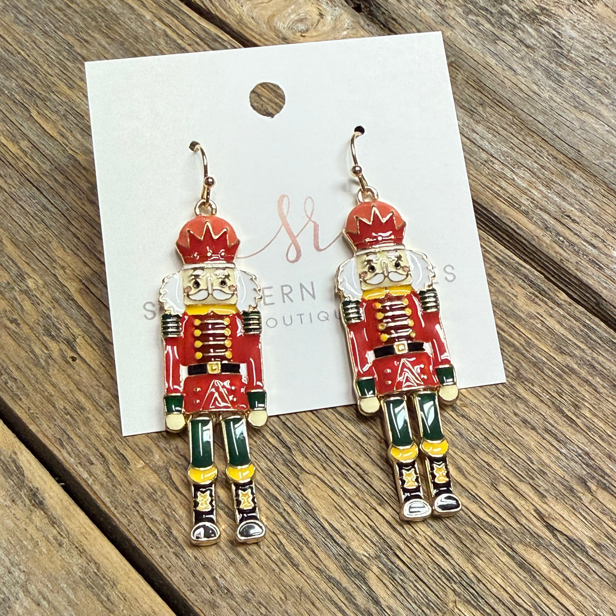 Nutcracker Dangle Earrings | Red