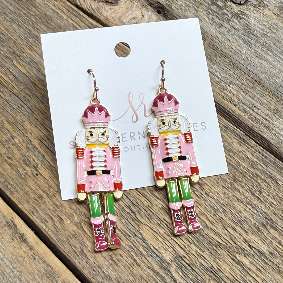 Nutcracker Dangle Earrings | Pink