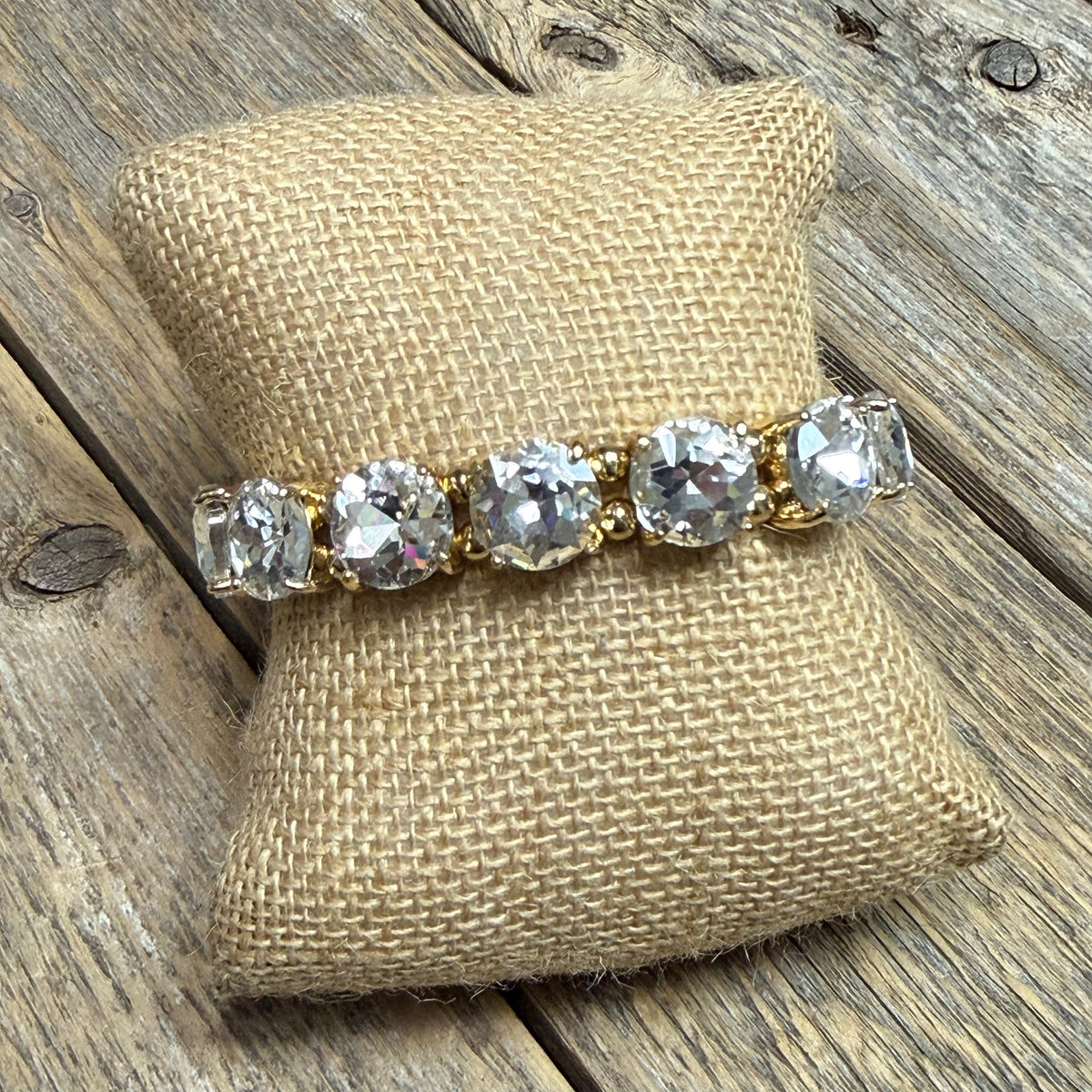 Crystal Jewel Stretch Bracelet | Clear