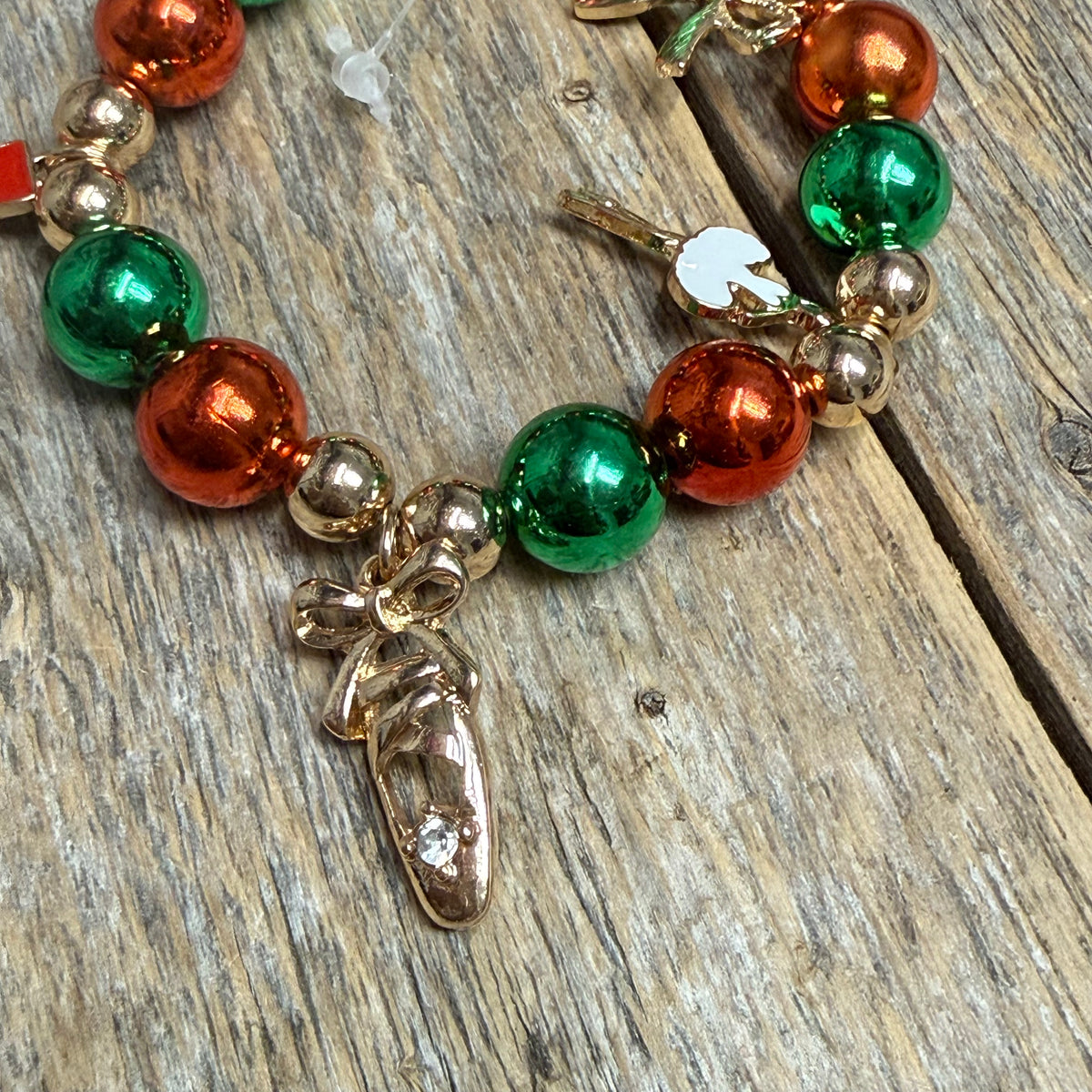 Nutcracker Charms Stretch Bracelet | Gold