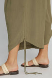 Linen Adjustable Pants | Grey Olive