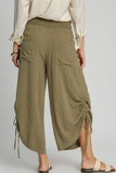 Linen Adjustable Pants | Grey Olive