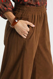 Wide Leg Corduroy Pants | Brown