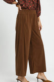 Wide Leg Corduroy Pants | Brown