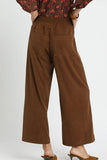 Wide Leg Corduroy Pants | Brown
