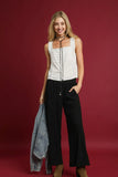 Wide Leg Corduroy Pants | Black