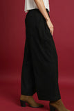 Wide Leg Corduroy Pants | Black