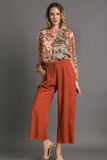 Linen Cargo Pants | Brick