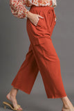 Linen Cargo Pants | Brick