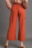 Linen Cargo Pants | Brick