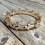 Cross Stretch Bracelet | Gold