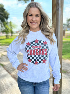 All Star Checkered Crosby Cougars Sweatshirt