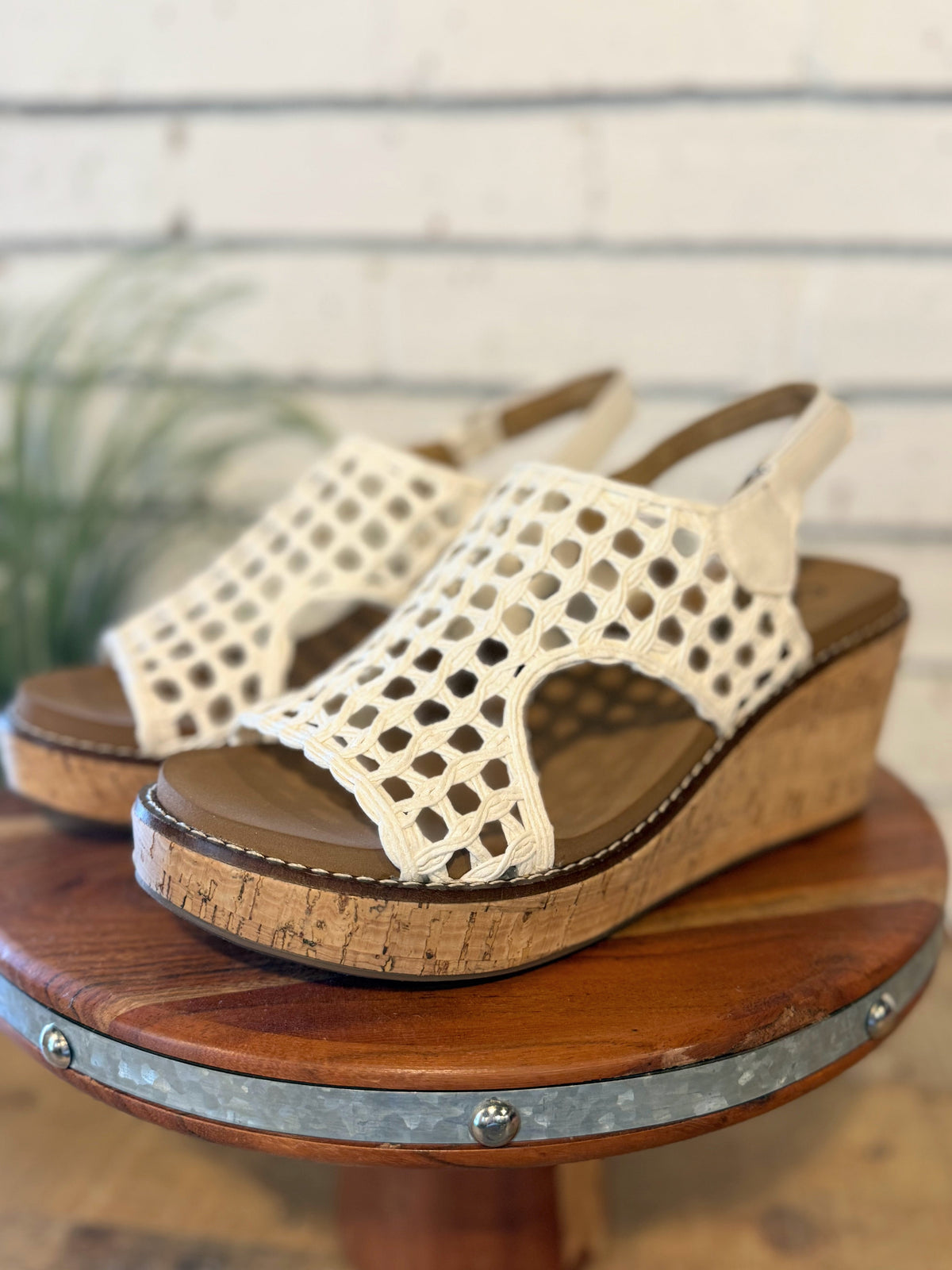 Corky's Carley Wedge Sandal | Ivory Woven