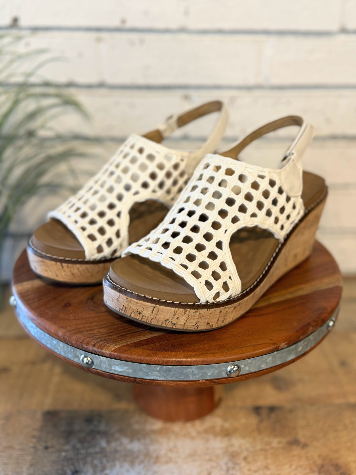 Corky's Carley Wedge Sandal | Ivory Woven