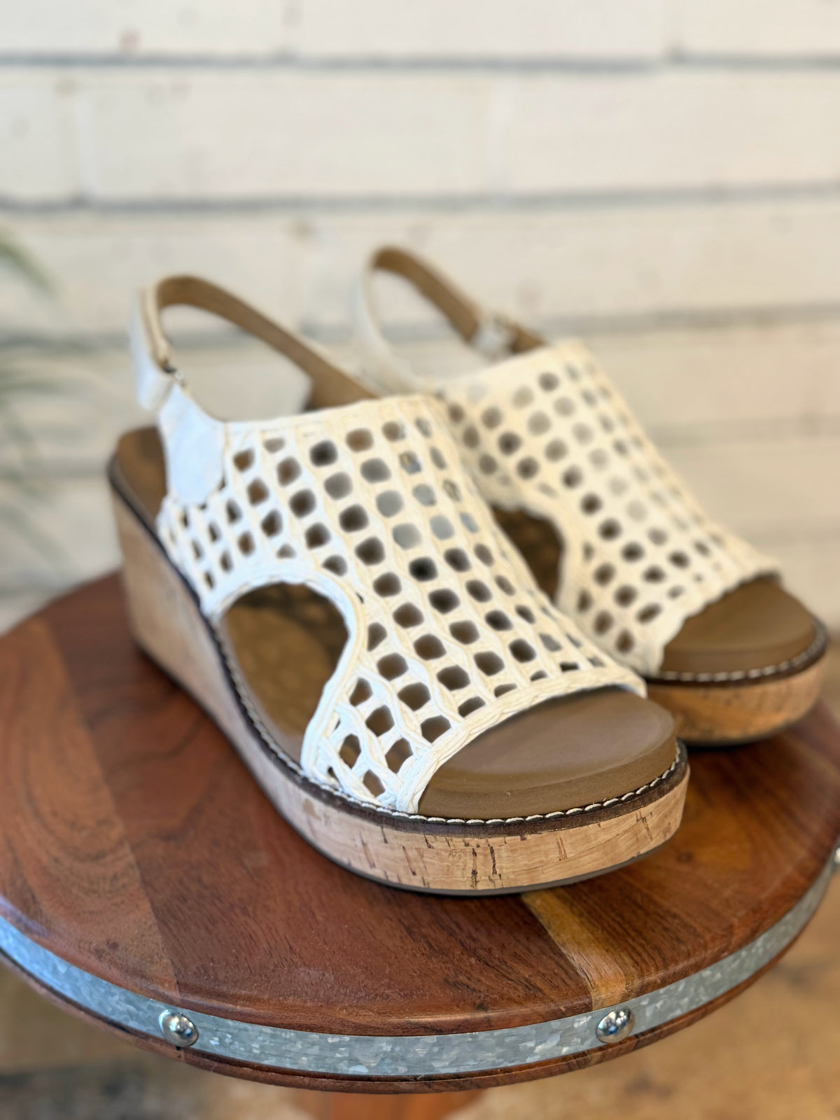 Corky's Carley Wedge Sandal | Ivory Woven