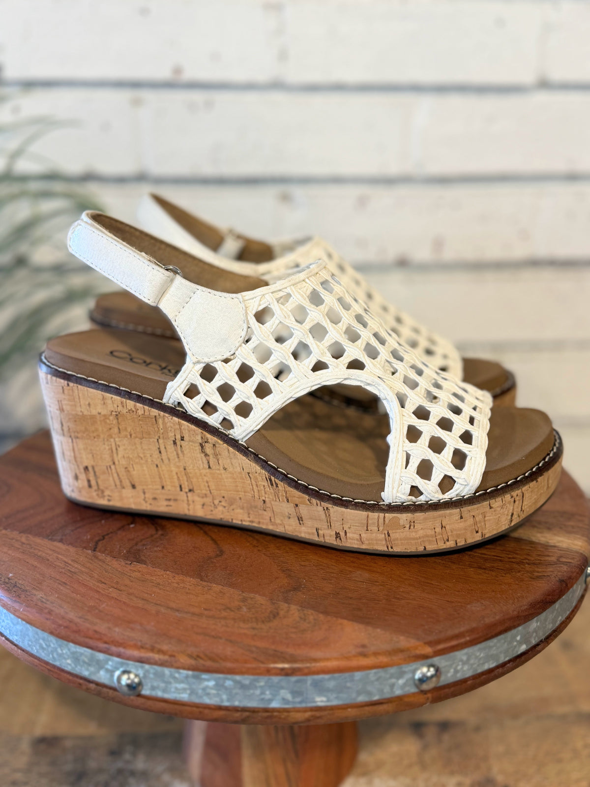 Corky's Carley Wedge Sandal | Ivory Woven