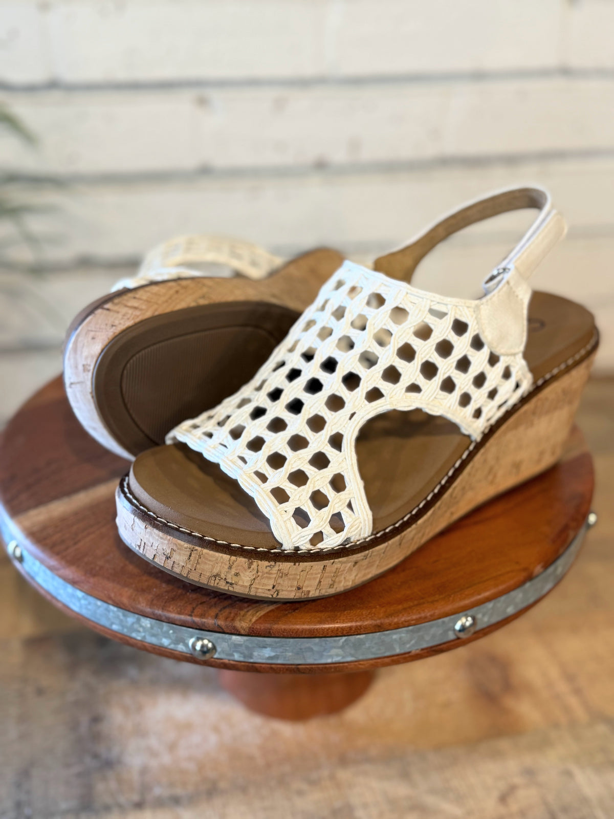 Corky's Carley Wedge Sandal | Ivory Woven