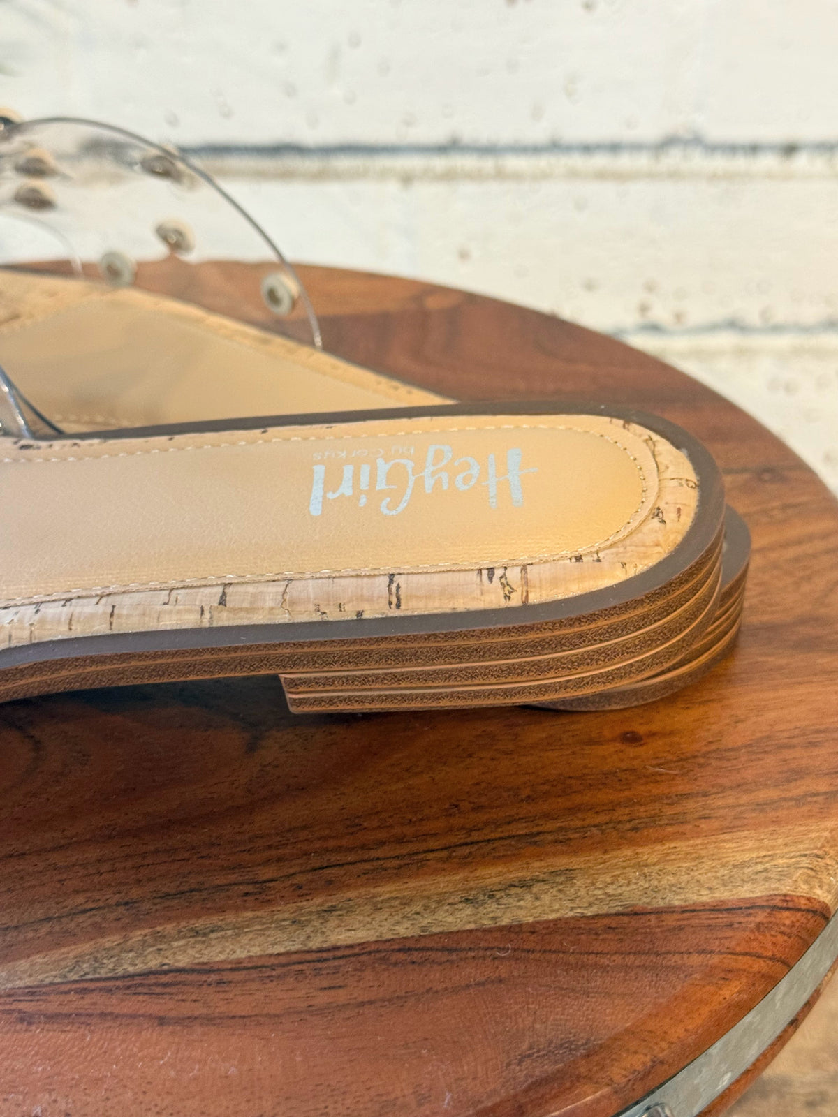Corky's Come Aboard Sandal | Clear w/ Gold Studs